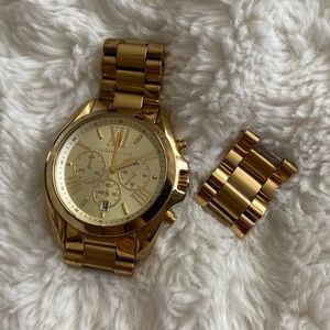 Michael Kors gold chronograph watch